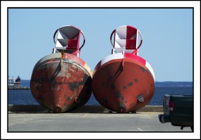 ...and these 'beached' buoys make for interesting...
