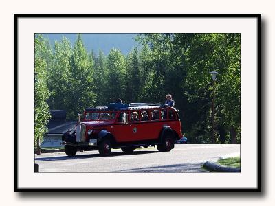 Little Red Buses are refurbished & on the road again in Glacier Nat'l Park.