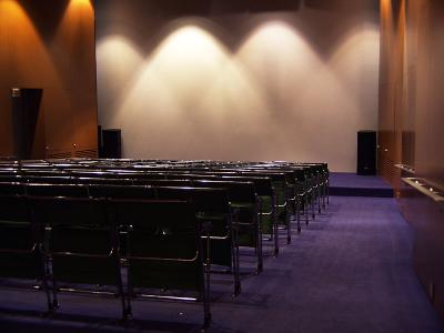 The auditorium draws us in (Warhol Museum)