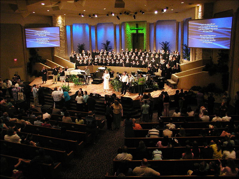 Sanctuary remodeled 2005 Sunday morning