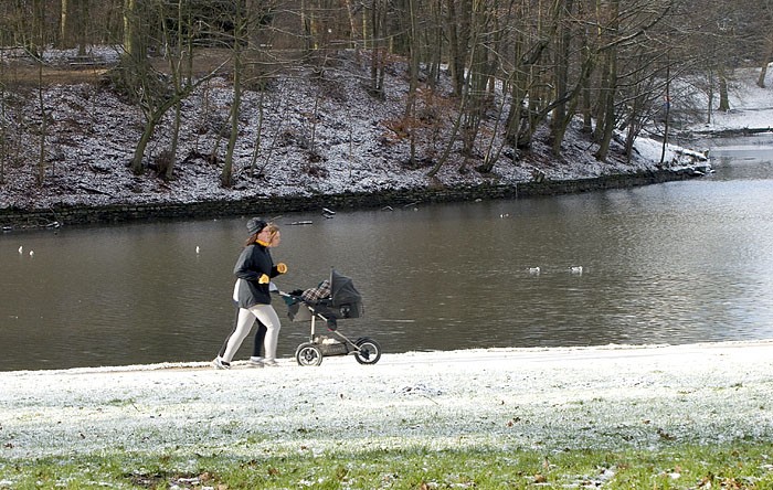 Jogging with the baby