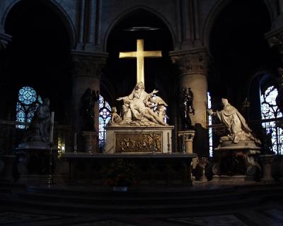 alter inside of Notre Dame  