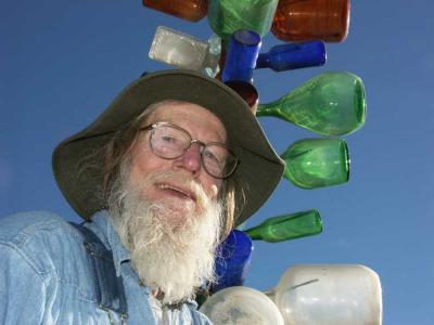 The Artist and his Bottle Tree Art