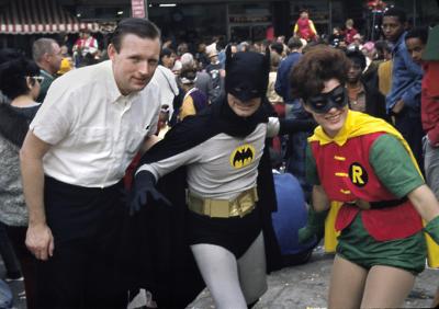 Deane Johnson with Batman and Robin