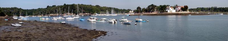 Panorama du Morbihan - La presqu'île de Conleau depuis Bararach
