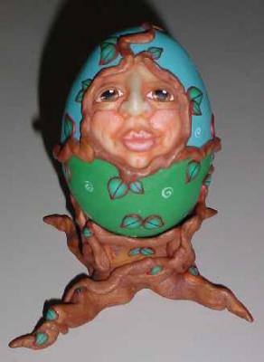 Earthman Rattle.  He is made over a Goose egg.
