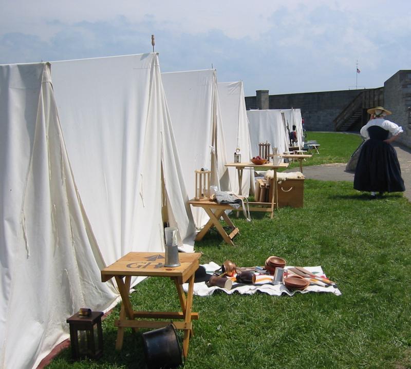 tents in a row