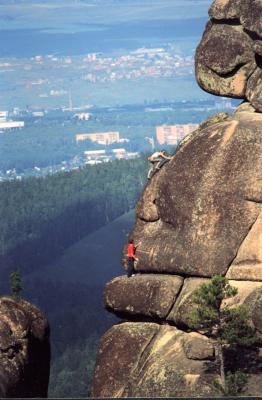 Free-solo rock climbers