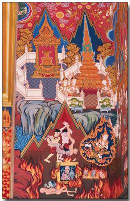 Wat Hua Lampng - graphic on inside temple wall 3