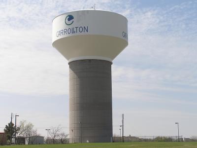 Carrollton Texas water tower.JPG