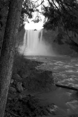 Falls from River Level B & W