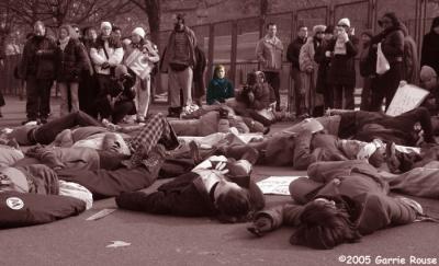die-in at Lafayette Park