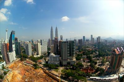 KL city - Fish-eye view from Westin