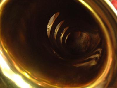 Inside the saxophone