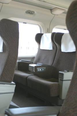 Japan Rail - Shinkansen - Green Car Seating