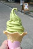 Green Tea Ice Cream!!!  (Osaka Castle)