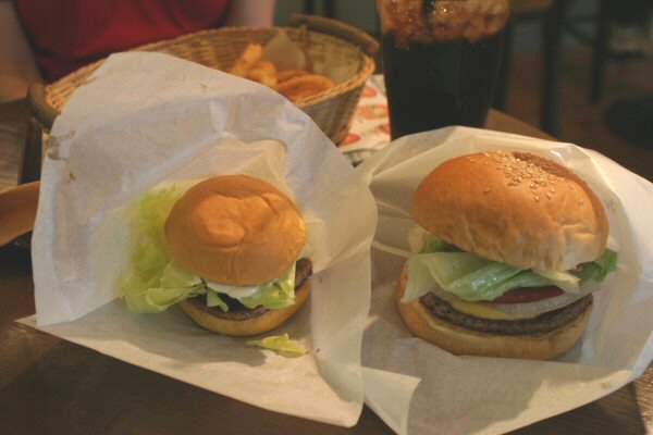 Small and Regular Burger at Freshness Burger, Yokohama
