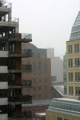 Snow in Greenwich Village Canyon