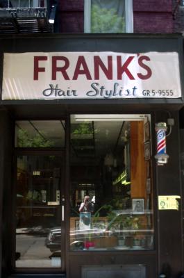 Frank's Barber Shop below 3rd Street
