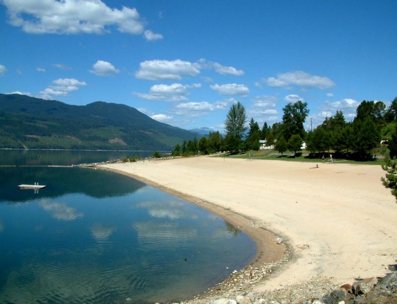 The beach at Nakusp