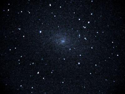 M33 is a very dim galaxy and only visible under a dark sky