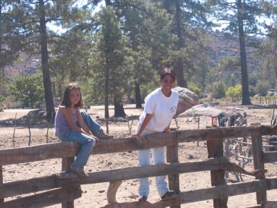 Virginia & Carla watching the action