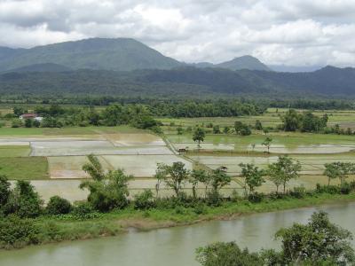 Vang Vieng - view from top of limestone caves