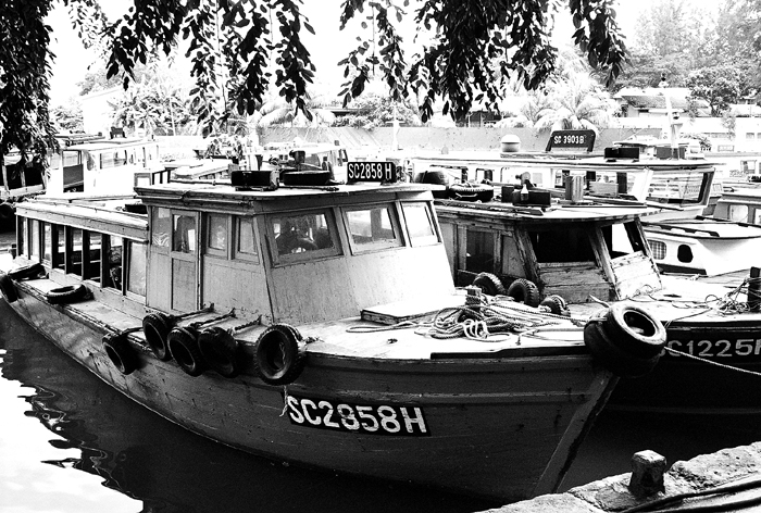 Bum Boats at Changi Creek