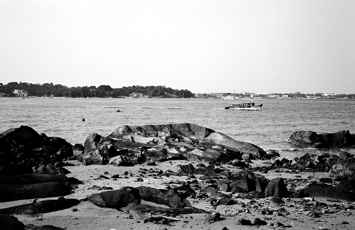 Bum Boat Approaching Pulau Ubin