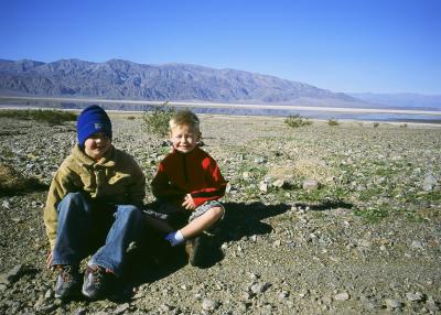 Edward and Phillip on the desert floor