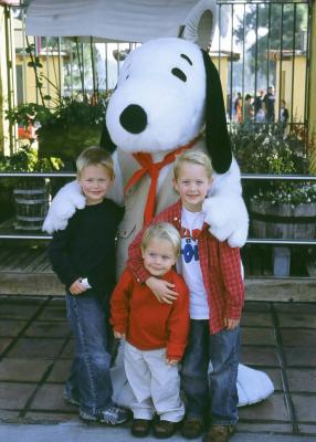 Phillip, Timothy, Edward and Snoopy