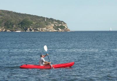 Canoeist, North Head in background