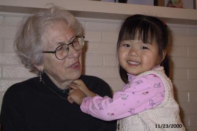 Grandma Judy and Leah Thanksgiving 2000