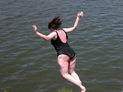 Wife Jumping in
