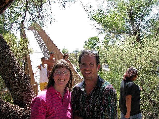 Us Near Bridge at Lake