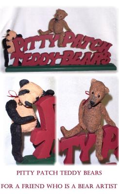PITTY PATCH TEDDY BEAR (SOLD)