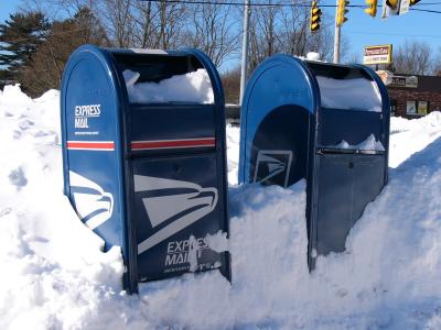day after blizzard - can't stop the mail