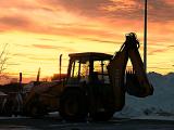 sunset and snowpile ~ January 26th