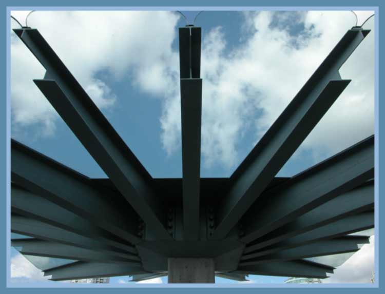 Vancouver sky thru the Steel Umbrella.
