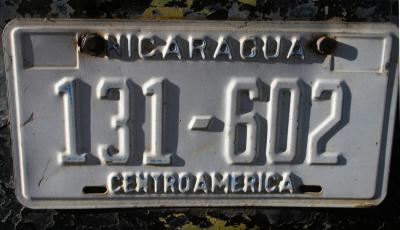 Nicaraguan number plate