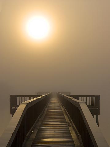 Fishing Pier in Foggy Sunrise 4724