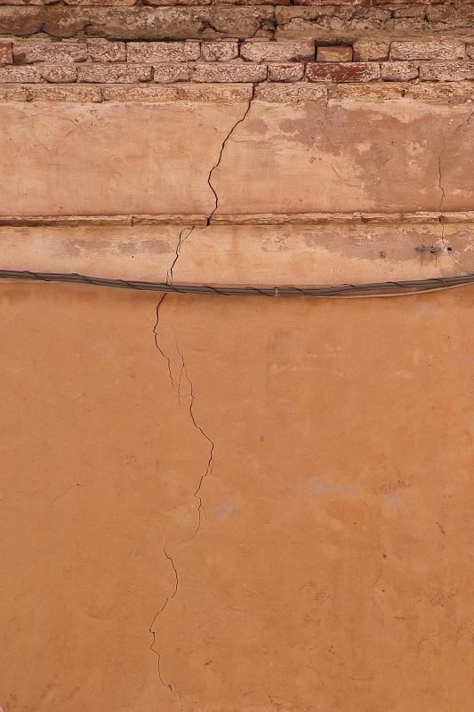 Crack in the Wall of a House at Acciaroli