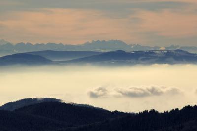 View of the Swiss Alps, seen from Feldberg