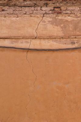 Crack in the Wall of a House at Acciaroli