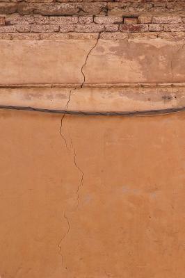 Crack in the Wall of a House at Acciaroli