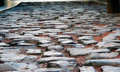 Roman pavement leading to the ancient harbour