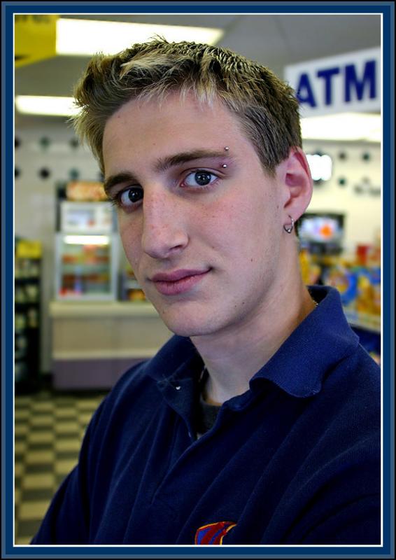 Kyle Looks Directly Into the Lens.