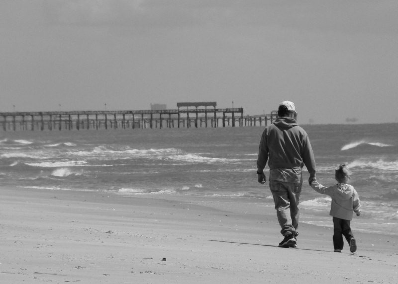 Katie walking with Grandpa