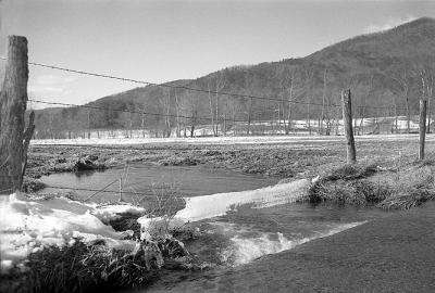Cades Cove Stream winter of 1977-78