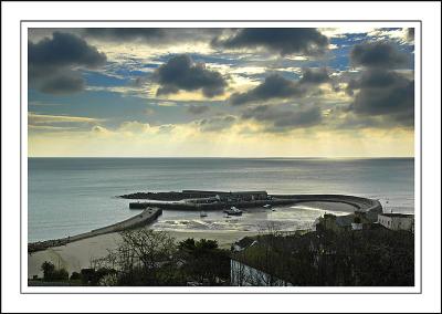 Looking own on the harbour, Lyme Regis